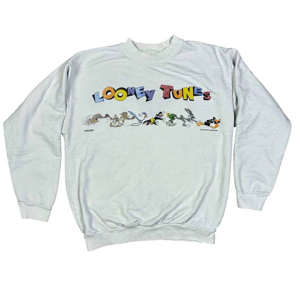 Vintage 90's Looney Tunes Sun Sportswear Sweatshirt Mens Small 1993 Warner Bros.